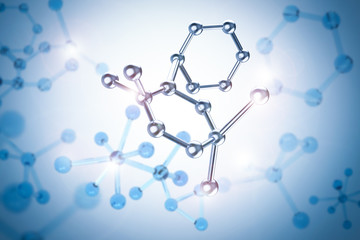 blue metal molecule structure