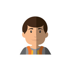 Worker man cartoon icon vector illustration graphic design