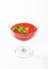 Chilled strawberry puree