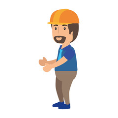 Worker man cartoon icon vector illustration graphic design