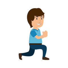 Man cute cartoon icon vector illustration graphic design