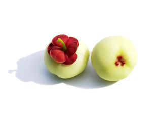 star gooseberry fruit on white background.
