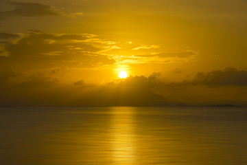 Sunset sky and the lake, thailand.