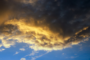 Cloud and sky after sunset.