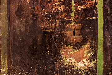 Antique safe in the Songkhla National Museum, At Songkhla, Thailand.