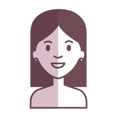 young woman shirtless avatar character vector illustration design