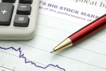 calculator and penon stock-market graph
