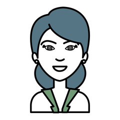 businesswoman avatar character icon vector illustration design
