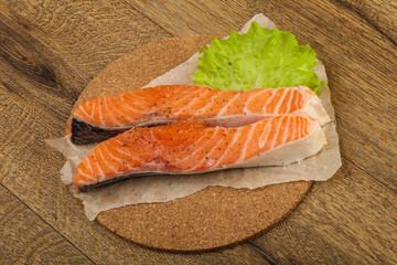 Raw salmon