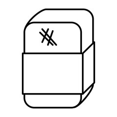 eraser school isolated icon vector illustration design