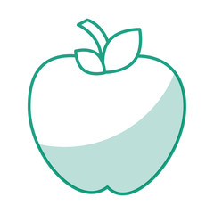 apple fresh fruit icon vector illustration design