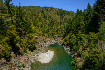 River in the forest of California, USA