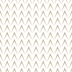 Gold Geometric Herringbone on White Background, Seamless Pattern for Fabric and Wrapping Paper, Vector Illustration