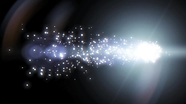 パーティクルとレンズフレアを使ったタイトル用アテンション（展開A,シルバー系のパーティクル）