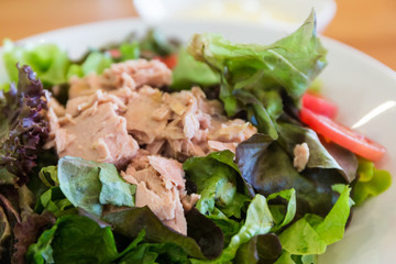 Salad with tuna.