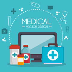 digital healthcare technology icon vector illustration design