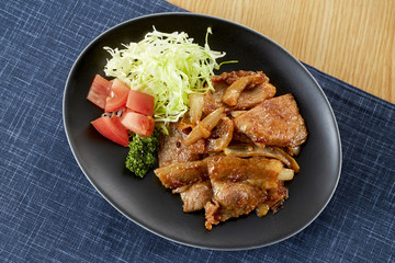豚のしょうが焼き(真俯瞰)