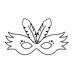 Carnival mask isolated icon vector illustration design