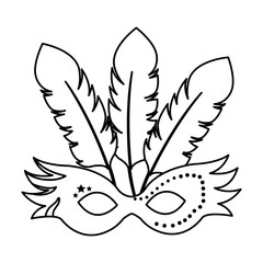 Obraz premium Carnival mask isolated icon vector illustration design