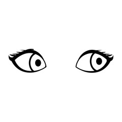cute eyes view icon vector illustration design