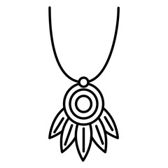 necklace beautiful isolated icon vector illustration design