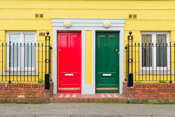 traditional english  houses entrance