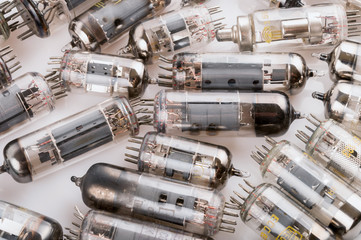 history old electronic radio tube