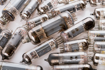 history old electronic radio tube