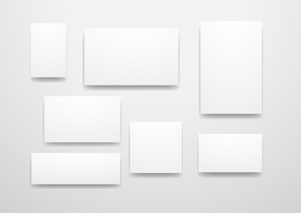 Picture frame for presentation of your paints or photos, vector background