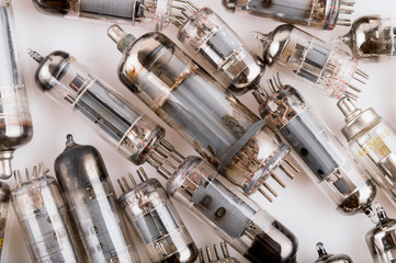 history old electronic radio tube