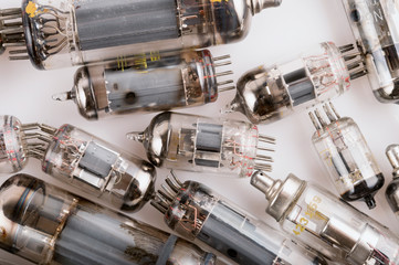 history old electronic radio tube