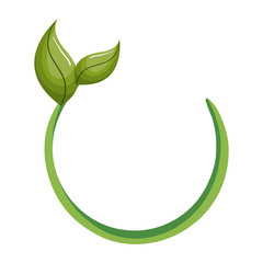 leafs plant decorative icon vector illustration design