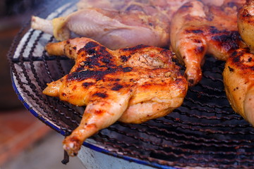 Roast chicken, chicken grilled.