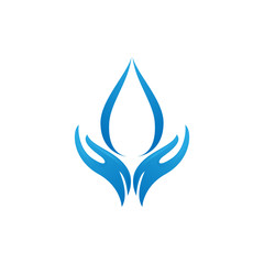 drop care hand Logo template
