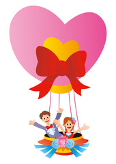 ハーとの気球でハネムーン