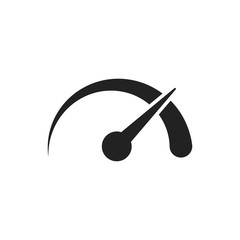 Dashboard vector icon. Level meter speed vector illustration.