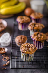 Banana wholegrain muffins