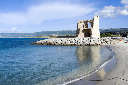 Briatico, calabria, italy, la torretta, the seascape, and the sea, costa degli dei