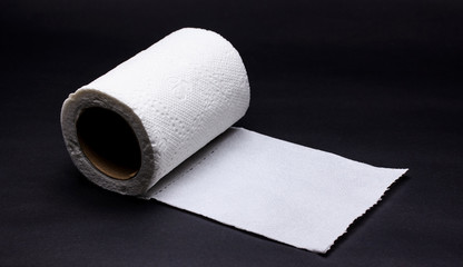White Tissue Paper on Black Background