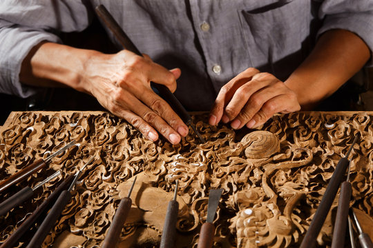 Woodworking engraving