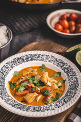 Delicious chicken curry with vegetable