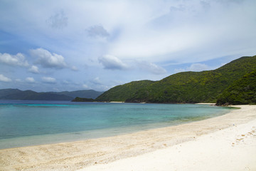 Fototapeta na wymiar Saneku beach in Kakeroma Island