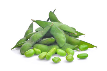 edamame beans isolated on white background