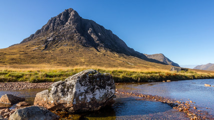 Bauchaille Etive Mor and Etive River in Sun © Phill