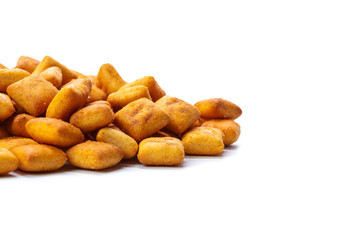 Cracker cookies isolated on white background