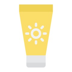 Sunscreen flat icon, health and tourism, sun cream vector graphics, a colorful solid pattern on a white background, eps 10.