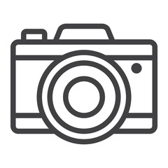 Camera line icon, Travel and tourism, vector graphics, a linear pattern on a white background, eps 10.