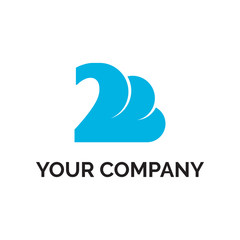 number 2 cloud logo vector