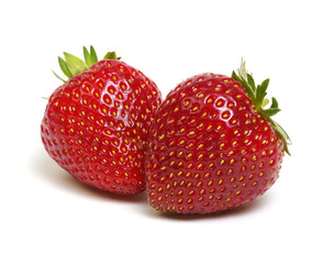 Fresh strawberry isolated on white