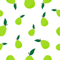 Seamless pattern with guava vector illustration